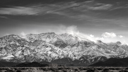 mountains and clouds