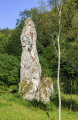Deotyma Needle - a slender rock needle built of Jurassic rock limestones, located in the Pradnik Valley in the Ojcow National Park
