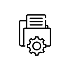 Data Management Vector outline Icon. Eps 10