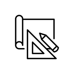 Project Management Vector outline Icon. Eps 10