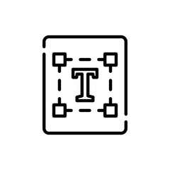 Typography Vector outline Icon. Eps 10