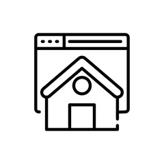 Home Page Vector outline Icon. Eps 10