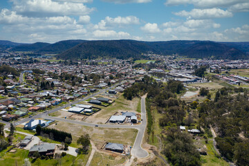 The township of Lithgow in regional Australia