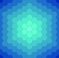 Blue honeycomb mosaic. Seamless vector illustration. 