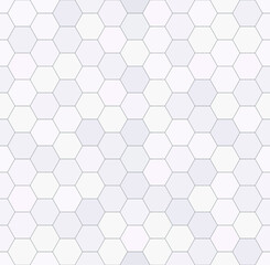 White honeycomb mosaic. Seamless vector illustration. 
