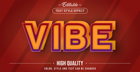 Editable text style effect - Vibe theme style.