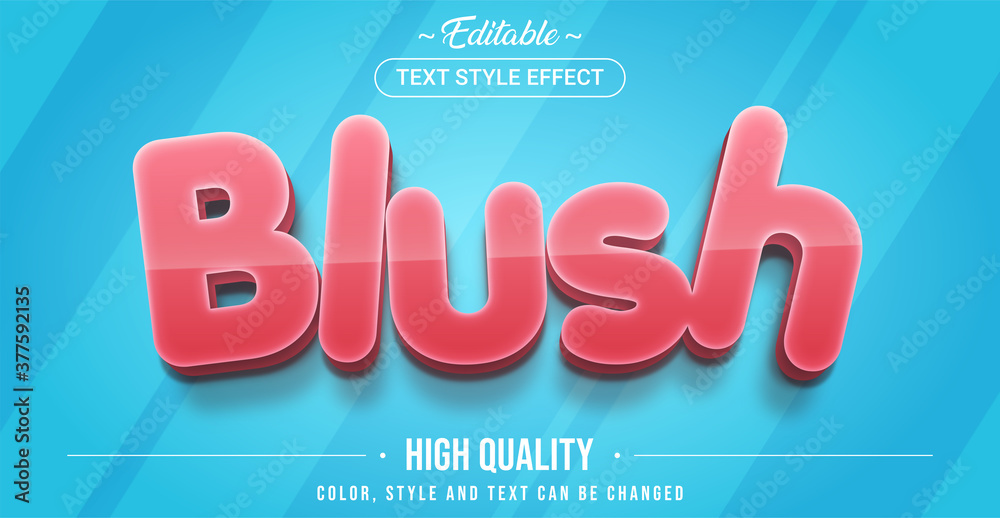 Poster Editable text style effect - Blush theme style.