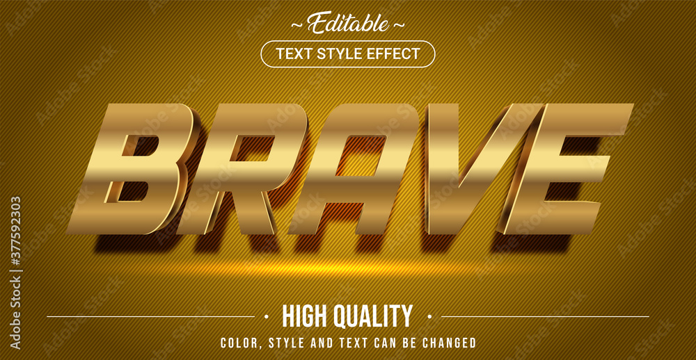 Poster editable text style effect - brave theme style.