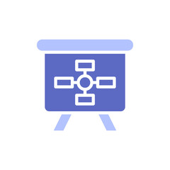 Planning solid color style icon. 