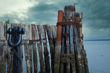 2020-09-11 ABANDONDED FERRY TERMINAL PILINGS ON LUMMI ISLAND