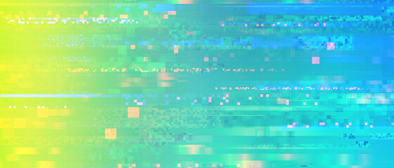 Bright colorful glitch pixelated abstract - 377594356