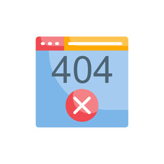 Error Page flat icon. EPS 10 file