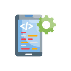 App Development flat icon. EPS 10 file