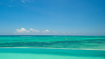 Infinity pool off the coast of Zanzibar, Tanzania