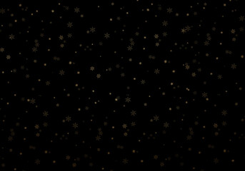Golden stars on black background, Pattern for wallpaper, wrapping, scrapbooking or as backdrop and wallpaper