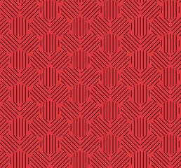 Lines in a circle with three angles seamless repeat pattern background