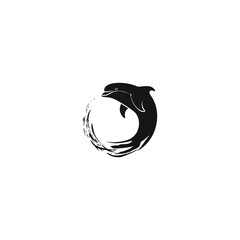dolphin abstrac logo vector art