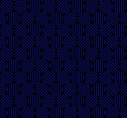 Obraz premium Lines in a circle with three angles seamless repeat pattern background