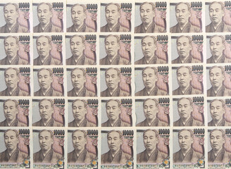 日本円の紙幣　一万円札