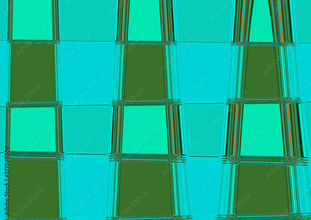 Poster geometric background in the color of the sea wave. intersecting horizontal and vertical lines. three