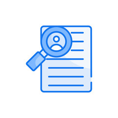 Job Search blue color style icon. Banking and Finance symbol EPS 10 file.