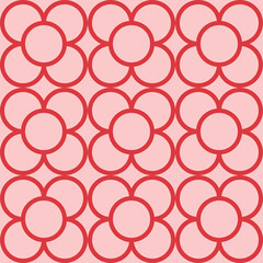 Circle Flower Seamless Repeat Pattern Background