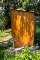 Fototapeta premium wooden plank toilet, wc