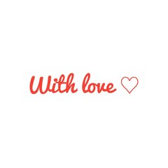 ''With love'' sign