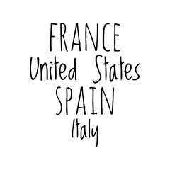 ''France united states spain italy'' print