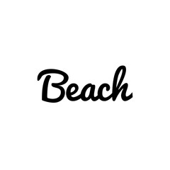 ''Beach'' lettering
