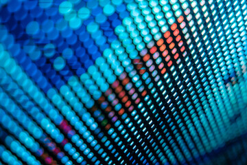 Fototapeta premium CloseUp LED blurred screen. LED soft focus background. abstract background ideal for design.