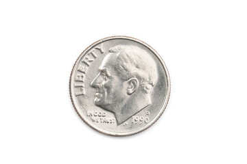 アメリカ合衆国（USA）の貨幣　1DIME（10セント）硬貨-フランクリン・ルーズベルト