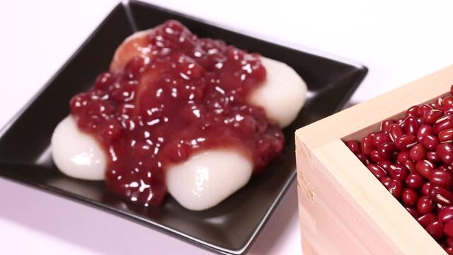 白玉団子と小豆