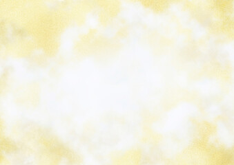 水彩と金箔の雲模様　幻想的な背景素材（金色）横