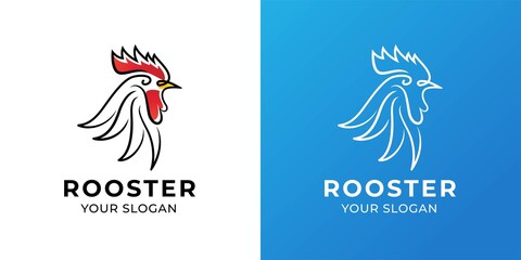Rooster Logo design vector Inspiration © Khaula_Annasya