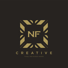NF initial letter luxury ornament monogram logo template vector