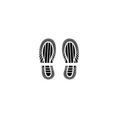 footprint icon, human footprint vector symbol isolated illustration  white background