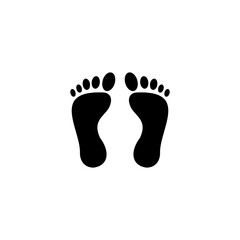 Fototapeta na wymiar footprint icon, human footprint vector symbol isolated illustration white background