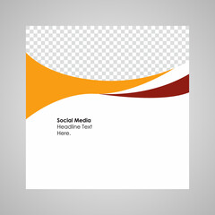 Naklejka premium Set of Editable minimal square banner template. Suitable for social media post and web internet ads. Vector illustration with photo college.