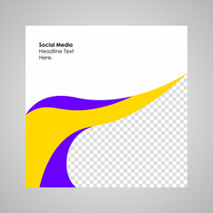 Fototapeta premium Set of Editable minimal square banner template. Suitable for social media post and web internet ads. Vector illustration with photo college.