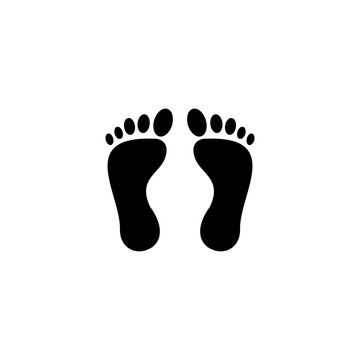 footprint icon, human footprint vector symbol isolated illustration  white background