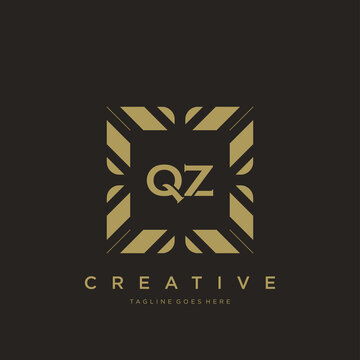 QZ initial letter luxury ornament monogram logo template vector