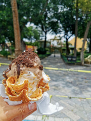 Helado en tiempo de Covid 19 en Atlixco, Puebla M&eacute;xico 
