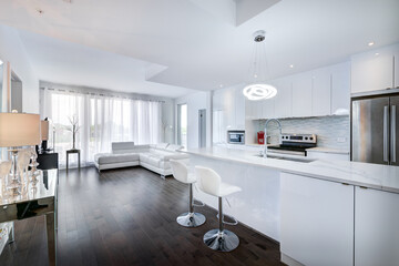 Real estate photography - Luxury new modern apartment in Montreal, Canada