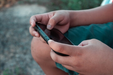 A smartphone in the hand of a person