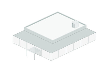 Office buildings for workplaces or shopping malls.