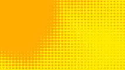 Dots halftone yellow orange color pattern gradient texture with technology digital background. Dots pop art comics with summer background.