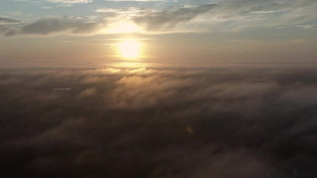 Misty Sunrise at 300 Feet