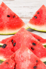 Fresh juicy watermelon containing vitamins and minerals, healthy dessert