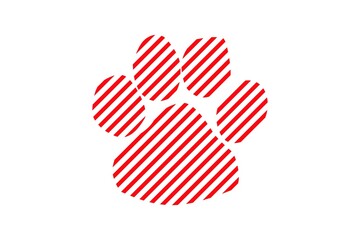 animal paw logo on white background
